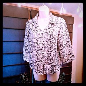 Robert Louis brand Asian style top Size Medium